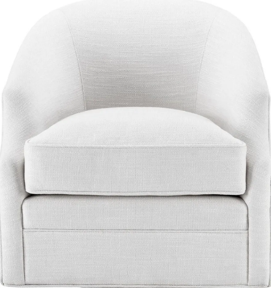 Casa Padrino Luxus Drehsessel Weiß 72 x 82 x H. 74 cm - Wohnzimmer Sessel - Luxus Möbel