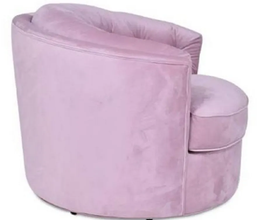 Casa Padrino Luxus Drehsessel Rosa 90 x 86 x H. 71 cm - Samt Sessel - Wohnzimmer Sessel - Wohnzimmer Möbel