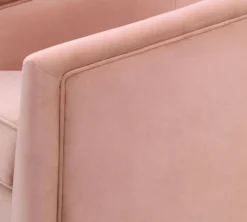 Casa Padrino Luxus Drehsessel Rosa / Mattgold 85 x 76 x H. 76 cm - Wohnzimmer Sessel - Wohnzimmermöbel