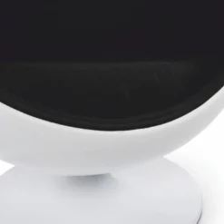 Casa Padrino Luxus Drehsessel Weiß / Schwarz H. 133 cm - Luxus Möbel