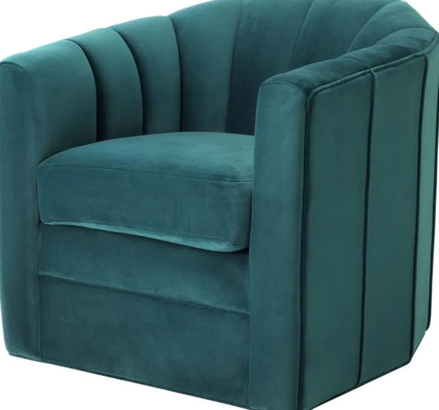 Casa Padrino Luxus Drehsessel Meergrün 84 x 85 x H. 77 cm - Wohnzimmer Sessel