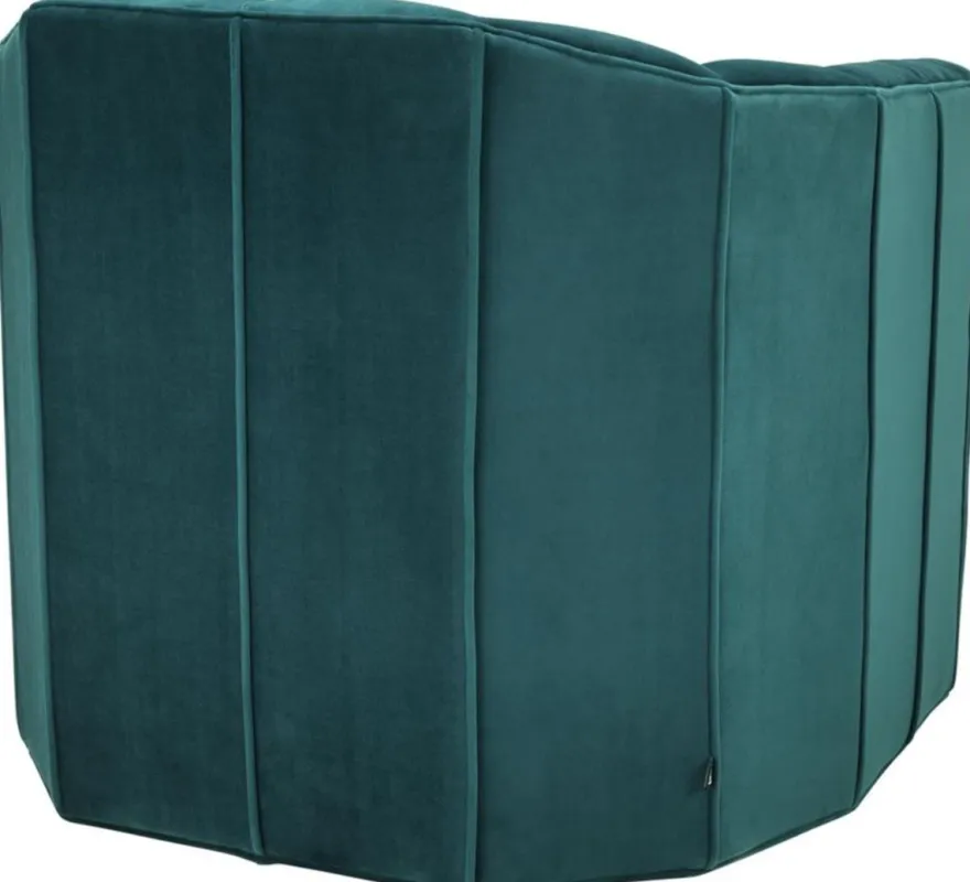 Casa Padrino Luxus Drehsessel Meergrün 84 x 85 x H. 77 cm - Wohnzimmer Sessel