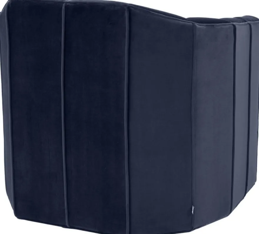 Casa Padrino Luxus Drehsessel Mitternachtsblau 84 x 85 x H. 77 cm - Wohnzimmer Sessel