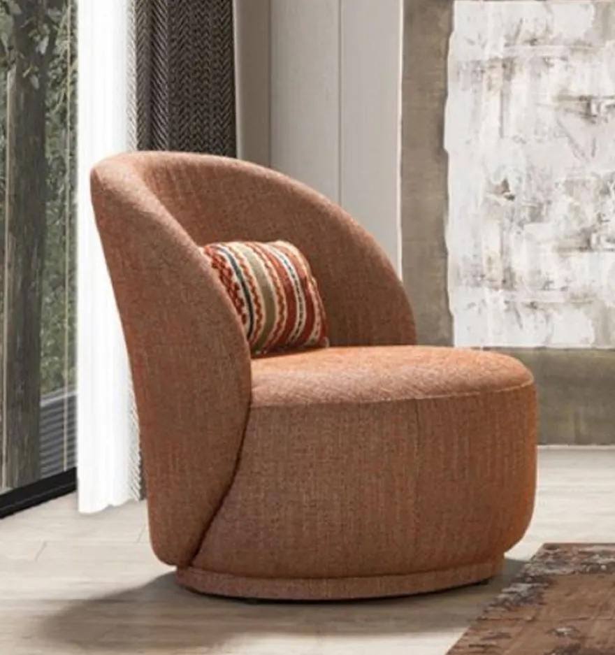 Casa Padrino Luxus Drehsessel Braun 75 x 90 x H. 85 cm - Wohnzimmer Sessel - Hotel Sessel - Wohnzimmer Möbel - Hotel Möbel - Luxus Möbel