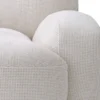 Casa Padrino Luxus Drehsessel Weiß / Messing 95 x 90 x H. 70 cm - Moderner Wohnzimmer Sessel - Luxus Wohnzimmer Möbel