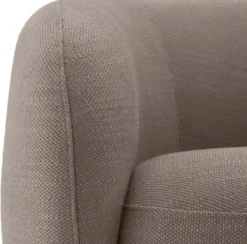 Casa Padrino Luxus Drehsessel Sandfarben / Messing 96 x 85 x H. 74 cm - Wohnzimmer Sessel - Wohnzimmer Möbel - Luxus Qualität