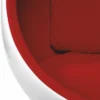 Casa Padrino Luxus Drehsessel Weiß / Rot H. 133 cm - Luxus Möbel