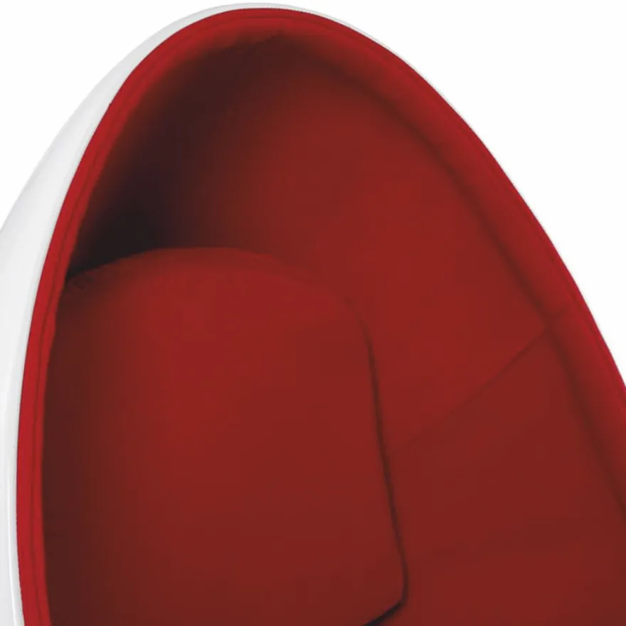 Casa Padrino Luxus Drehsessel Weiß / Rot H. 133 cm - Luxus Möbel