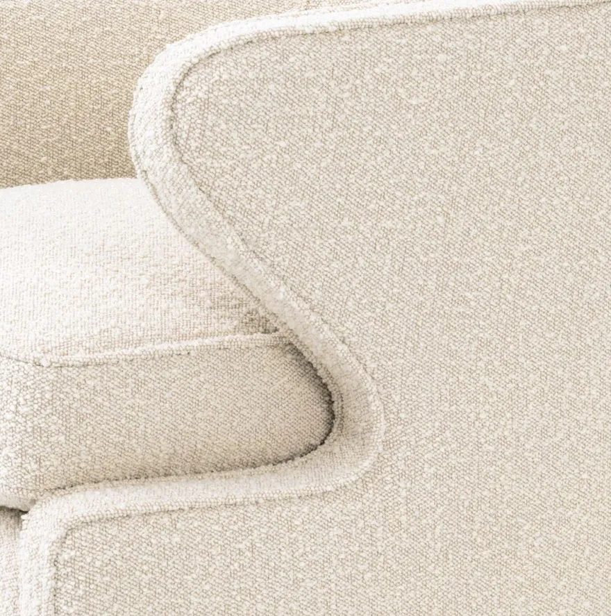 Casa Padrino Luxus Drehsessel Cremefarben 75 x 80 x H. 73 cm - Wohnzimmer Sessel - Luxus Qualität