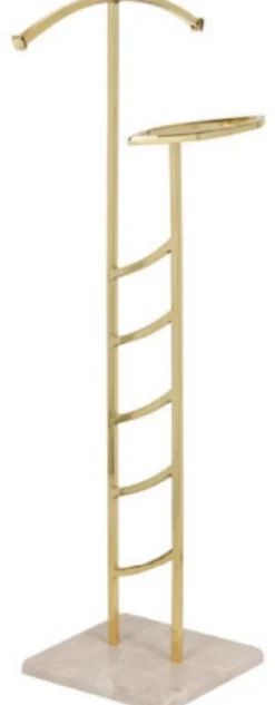 Casa Padrino Luxus Dressboy Gold / Beige 52 x 35 x H. 130 cm - Kleiderständer - Garderobenständer - Stummer Diener - Schlafzimmer Accessoires - Hotel Accessoires