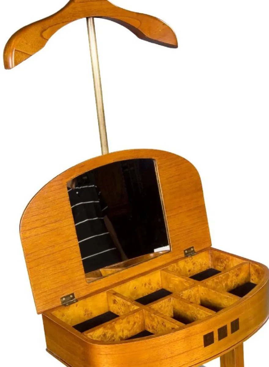 Casa Padrino Luxus Dressboy Hellbraun 52 x 34 x H. 100 cm - Kleiderständer - Garderobenständer - Stummer Diener - Schlafzimmer Accessoires - Hotel Accessoires