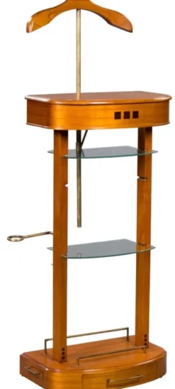 Casa Padrino Luxus Dressboy Hellbraun 52 x 34 x H. 100 cm - Kleiderständer - Garderobenständer - Stummer Diener - Schlafzimmer Accessoires - Hotel Accessoires