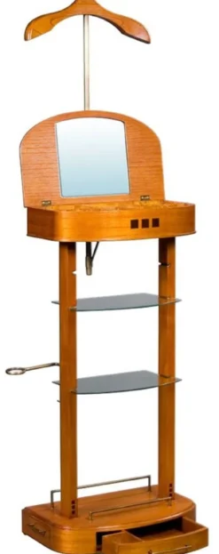 Casa Padrino Luxus Dressboy Hellbraun 52 x 34 x H. 100 cm - Kleiderständer - Garderobenständer - Stummer Diener - Schlafzimmer Accessoires - Hotel Accessoires
