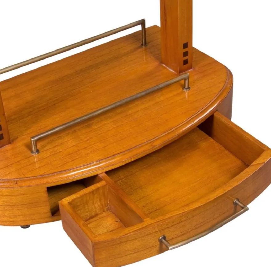Casa Padrino Luxus Dressboy Hellbraun 52 x 34 x H. 100 cm - Kleiderständer - Garderobenständer - Stummer Diener - Schlafzimmer Accessoires - Hotel Accessoires