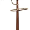 Casa Padrino Luxus Dressboy mit Spiegel Braun 51 x 36 x H. 160 cm - Kleiderständer Garderobenständer Anzugständer Stummer Diener Herrendiener