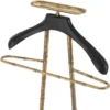 Casa Padrino Luxus Dressboy Vintage Messingfarben / Schwarz 50,5 x 31 x H. 117 cm - Kleiderständer Garderobenständer Anzugständer Stummer Diener Herrendiener - Luxus Accessoires