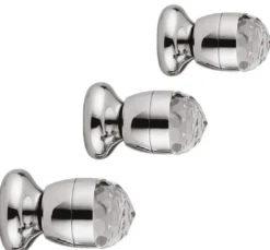 Casa Padrino Luxus Duscharmaturen Set mit Swarovski Kristallglas Silber - Badezimmer Duschgarnitur - Erstklassische Qualität - Made in Italy
