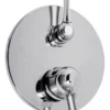 Casa Padrino Luxus Dusch Unterputz-Einhebelmischer mit 3-Ausgängen & Umstellung Silber Ø 19 cm