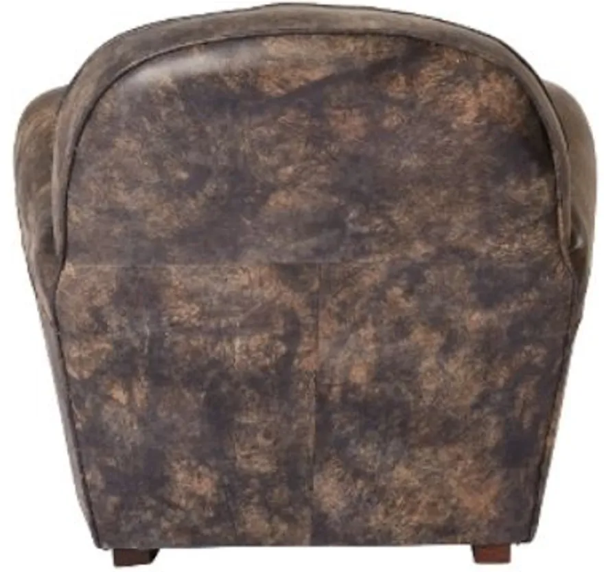 Casa Padrino Luxus Echtleder Sessel im englischen Stil Vintage Dunkelbraun 88 x 76 x H. 88 cm
