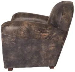 Casa Padrino Luxus Echtleder Sessel im englischen Stil Vintage Dunkelbraun 88 x 76 x H. 88 cm