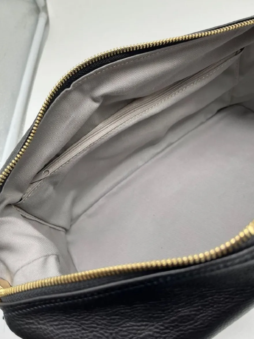 Casa Padrino Luxus Echtleder Reisetasche Schwarz / Gold 50 cm - Made in Italy