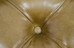 Casa Padrino Luxus Echtleder Fußhocker Sandfarben 64 x 64 x H. 46 cm - Chesterfield Möbel