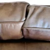 Casa Padrino Luxus Echtleder 2er Sofa im englischen Stil Braun 182 x 100 x H. 89 cm
