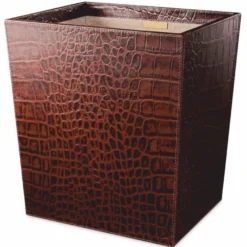 Casa Padrino Luxus Echtleder Schreibtisch Set Antik Braun - Schreibtisch Accessoires