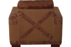 Casa Padrino Luxus Echtleder Sessel Braun 92 x H. 93 cm - Chesterfield Möbel