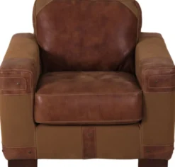 Casa Padrino Luxus Echtleder Sessel Braun 92 x H. 93 cm - Chesterfield Möbel