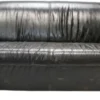 Casa Padrino Luxus Echtleder 3er Sofa im englischen Stil, Vintage Schwarz, 165 x 85 x H. 69 cm