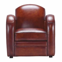 Casa Padrino Luxus Echtleder Sessel Braun / Schwarz - Echtleder Möbel
