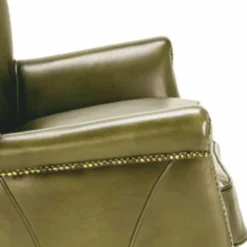 Casa Padrino Luxus Echtleder Sofa Grün / Schwarz 200 cm - Leder Möbel