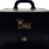 Casa Padrino Luxus Echtleder Schminkkoffer Schwarz / Gold 28 x 16 x H. 16 cm