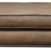 Casa Padrino Luxus Echtleder Hocker Braun 106 x 106 x H. 41 cm