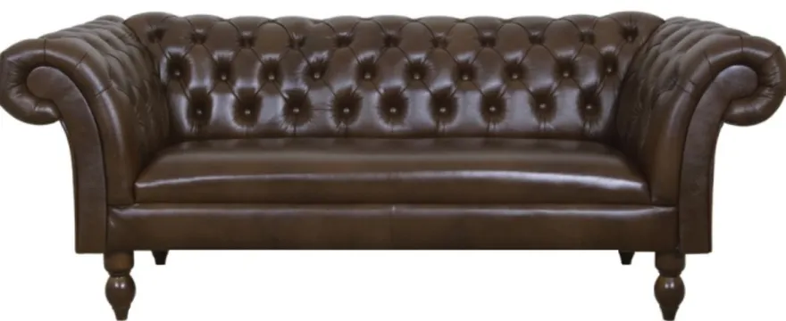 Casa Padrino Luxus Echtleder 2er Sofa Dunkelbraun 180 x 90 x H. 80 cm - Wohnzimmermöbel im Chesterfield Design