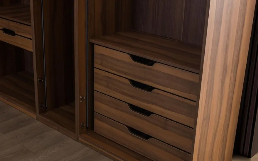 Casa Padrino Luxus Eck Kleiderschrank Braun / Schwarz 345 x 345 x H. 220 cm - Massivholz Schlafzimmerschrank mit 11 Glastüren und LED Beleuchtung - Schlafzimmer Möbel - Hotel Möbel - Luxus Möbel