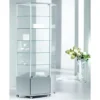 Casa Padrino Luxus Eck-Ladenvitrine 73 x 73 cm H. 220 cm mit Unterschrank - Ladeneinrichtung - Boutique Möbel - Made in Italy