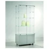 Casa Padrino Luxus Eck-Ladenvitrine 80 x 40 cm H. 180 cm mit Glasplatte - Ladeneinrichtung - Boutique Möbel - Made in Italy