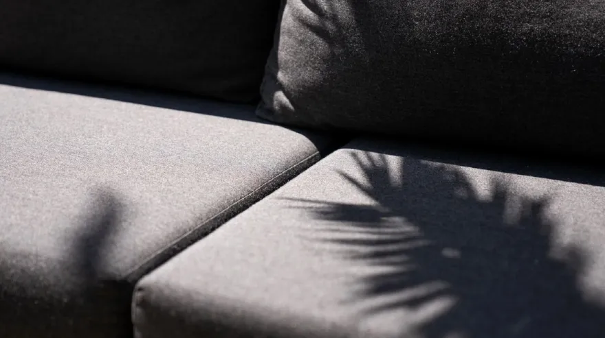 Casa Padrino Luxus Ecksofa Anthrazit / Weiß 335 x 265 cm - Modulares Wetterfestes Beton Sofa