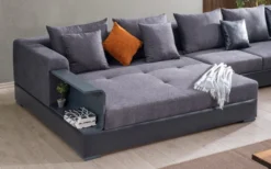 Casa Padrino Luxus Ecksofa Blau 445 x 370 cm - Wohnzimmer Sofa - Wohnzimmer Möbel - Luxus Möbel - Luxus Wohnzimmer Einrichtung