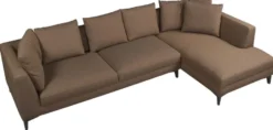 Casa Padrino Luxus Ecksofa Braun / Schwarz 313 x 178 x H. 73 cm - Wohnzimmer Sofa - Wohnzimmer Möbel - Luxus Möbel - Luxus Wohnzimmer Einrichtung