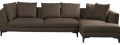 Casa Padrino Luxus Ecksofa Braun / Schwarz 313 x 178 x H. 73 cm - Wohnzimmer Sofa - Wohnzimmer Möbel - Luxus Möbel - Luxus Wohnzimmer Einrichtung