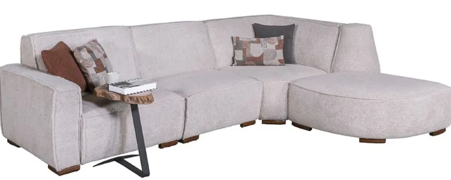 Casa Padrino Luxus Ecksofa Grau / Braun 290 x 215 cm - Wohnzimmer & Hotel Möbel