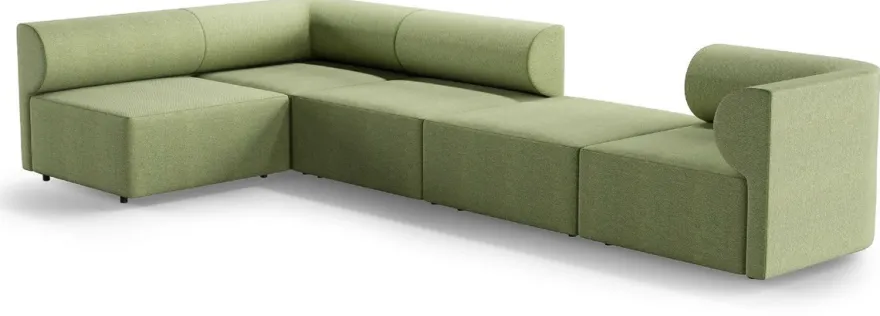 Casa Padrino Luxus Ecksofa Grün 360 x 180 cm - Modulares Wohnzimmer Sofa - Luxus Wohnzimmer Möbel