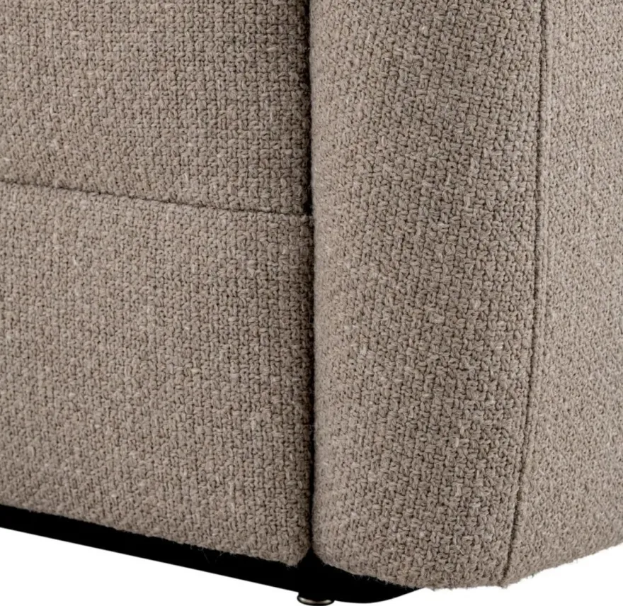 Casa Padrino Luxus Ecksofa Greige / Schwarz 320 x 190 x H. 82 cm - Wohnzimmer Sofa - Wohnzimmer Möbel - Luxus Möbel - Luxus Einrichtung - Luxus Qualität