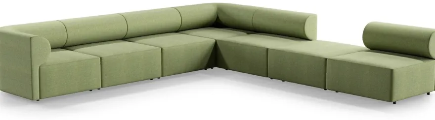 Casa Padrino Luxus Ecksofa Grün 360 x 360 cm - Modulares Wohnzimmer Sofa - Luxus Wohnzimmer Möbel