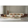Casa Padrino Luxus Ecksofa Hellgrau / Braun 402 cm - Wohnzimmer & Hotel Möbel