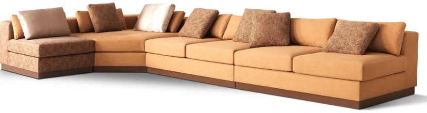 Casa Padrino Luxus Ecksofa Hellbraun / Braun / Dunkelbraun 450 x 225 x H. 73 cm - Wohnzimmer Sofa - Wohnzimmer Möbel - Luxus Möbel - Luxus Wohnzimmer Einrichtung