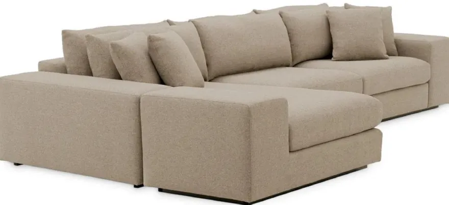 Casa Padrino Luxus Ecksofa mit Kissen Grau / Schwarz 380 x 200 x H. 90 cm - Wohnzimmer Sofa - Hotel Sofa - Wohnzimmer Möbel - Hotel Möbel - Luxus Möbel - Luxus Qualität